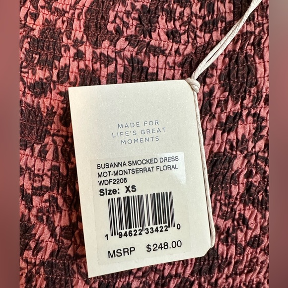 NWT Faherty Susanna Smocked Dress - Picture 5 of 6